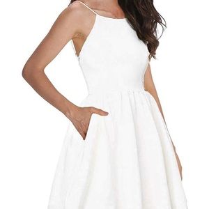White backless dress